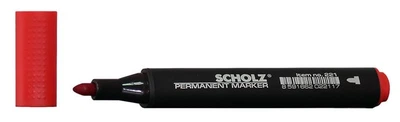 Маркер перманентний SOZ 221 1-3мм, круглий червоний (10) /221-01SCH/