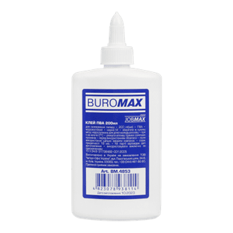 Клей ПВА 200мл суперковп. BUROMAX JOBMAX 4853 (65) /BM.4853/