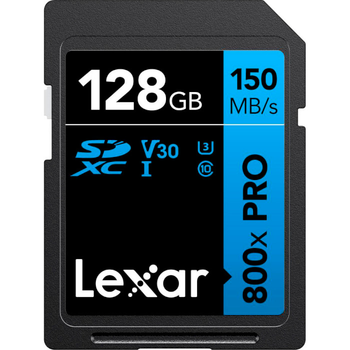 Карта памяти SD 128Gb Lexar High Performance 800x Pro UHS-I U3 V30 Class 10 (LSD0800P128G-BNNNG)
