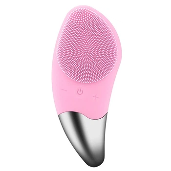 Щетка-массажер Sonic Facial Brush BR-020 Pink электрическая силиконовая для чистки лица (BR-020)