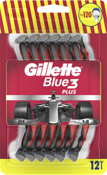 Одноразовые мужские станки для бритья Gillette Blue3 Plus 12 шт