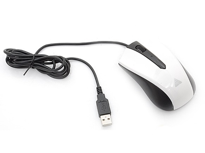 Миша GoldenField M011-WT-USB Black/White, USB