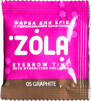 Краска для бровей Zola с окислителем 05 Graphite, 2x5 мл (саше)