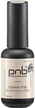 Топ для гель-лака PNB Express Top Ultra Gloss без липкого слоя 8 мл для маникюра и педикюра