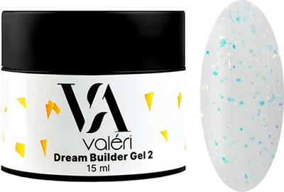 Гель для ногтей Valeri Builder Gel Dream 02, 15 мл для маникюра и педикюра