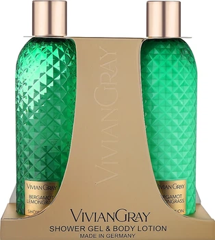 Набір гель для душу та лосьйон для тіла Vivian Gray Bergamot & Lemongrass, 2x300 мл