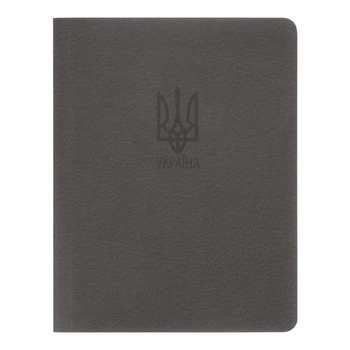 Книга записная Buromax Military A6 в клетку 64 листа обложка из синтетического камня графит (BM.296190-50)