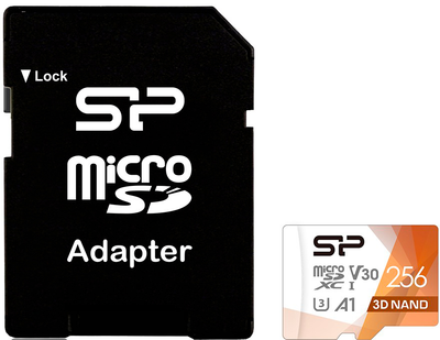 Карта памяті Silicon Power 256Gb microSDXC U3 A1 V30 Superior Color 100R/80W + adapter (SP256GBSTXDU3V20AB) 262185