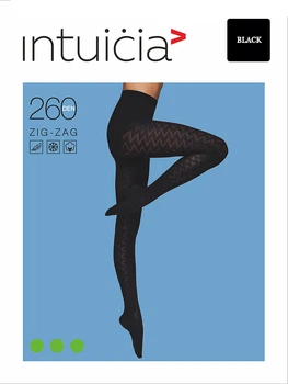 Колготы женские Intuicia ZIG-ZAG 260den 2р. Black