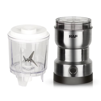Кавомолка-блендер електрична RAF R.7126 2в1 220V 300W Silver (3_06071)