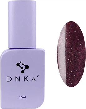Гель-лак для нігтів DNKa 1000&1 Nights №156, котяче око, для манікюру та педикюру, темно бордовий, світловідбиваючий, 12 мл