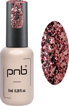 Гель-лак для ногтей PNB 182 Copper, медный глиттер, 8 мл