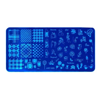 Пластина для стемпинга mART 005 Faces and Patterns, металлическая, 6x12 см