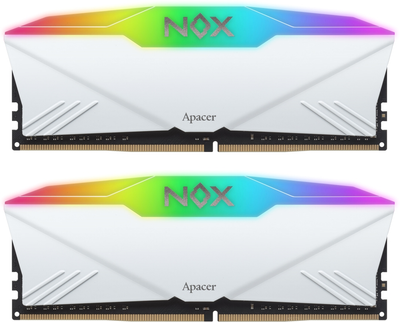 Оперативна пам'ять Apacer DDR4-3200 16384 MB PC4-25600 (Kit of 2x8192) NOX RGB White (AH4U16G32C28YNWAA-2)