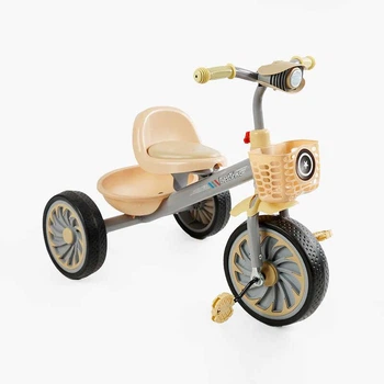 Дитячий триколісний велосипед Best Trike BS-35761 колеса EVA, сталева рама, кошик, українське озвучування