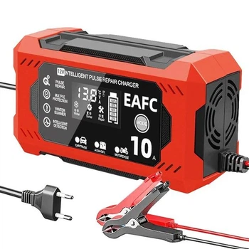 Зарядное устройство для автомобильного аккумулятора EAFC H-10CS 12V 10A для гелевых, свинцово-кислотных и необслуживаемых аккумуляторов 2AH-300AH