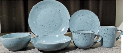 Сервіз Ardesto Bagheria 30 предметів WGC Misty Blue
