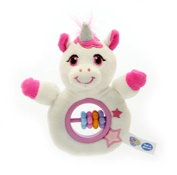 Погремушка мягкая Limo Toy Единорог розовый 17 см A8181