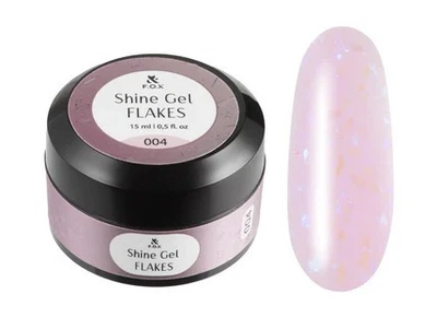Гель для укрепления натуральных ногтей F.O.X Shine Gel Flakes 004 15 мл