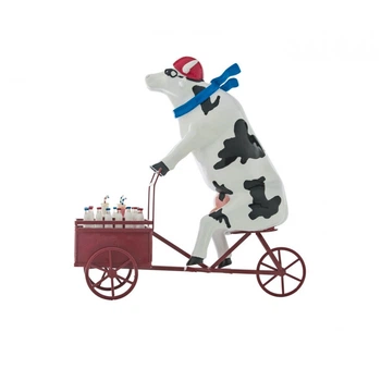 Коллекционная статуэтка Cow Parade корова с молоком на велосипеде Lait Triporteur, Size XL 30 х 9 х 20 см Нидерланды