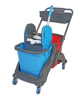 Тележка для уборки пластиковая основа CK756. Uctem -