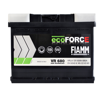 Автомобильный аккумулятор FIAMM Ecoforce AGM 60Аh 680А R+ 7906199