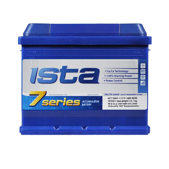 Аккумулятор ISTA 7 Series 50Ah 480A L+