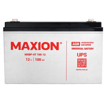 Акумулятор промисловий MAXION MXBP-OT 100-12 (12V, 100Ah, +/-)