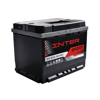 Аккумулятор автомобильный INTER Sport 60Ah 580A R+ 4820219073918