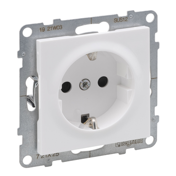 Розетка Legrand SUNO 2К+З 16А 250В гвинтові клеми Біла (721125)
