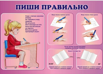 Стенд «Пиши правильно» 700мм×500мм (Арт0964)