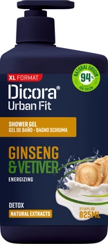 Гель для душа Dicora Urban Fit Энергизирующий детокс Ветивер и женьшень 825 мл (8429871993846)