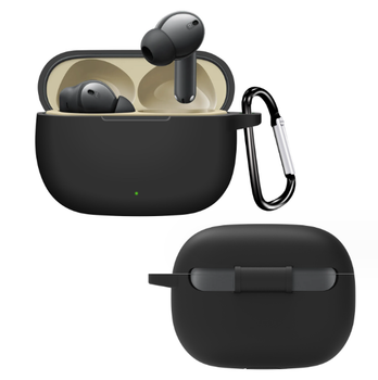 Чохол-накладка CDK для Realme Buds T310 | Silicone Candy Friendly з карабіном (017219) (black)