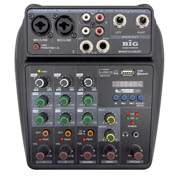 Микшерский пульт с интерфейсом PC/USB BIG MINI-5 FX/USB/Bluetooth