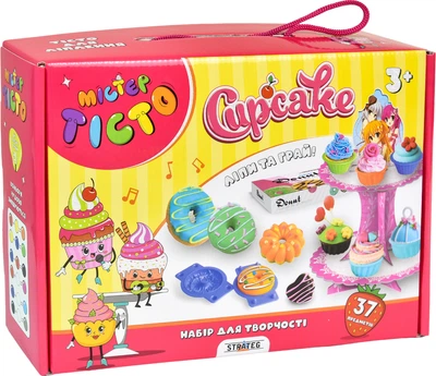 Набір для творчості Містер тісто Cupcake Strateg українською мовою (41016)(4823113863227)