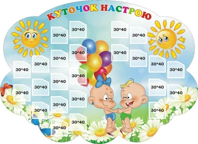 Стенд «Куточок настрою» для початкової школи 550ммх400мм (Арт1579)