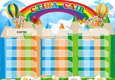 Стенд для НУШ «Стіна слів» 870мм×600мм (Арт2089)