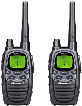 Ręczny radiotelefon Midland G7 Pro Double Black (8011869201943)