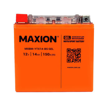 Мото акумулятор MAXION 24MXBM-YTX14-BS GEL (12V, 14Ah, 150A, +/-)