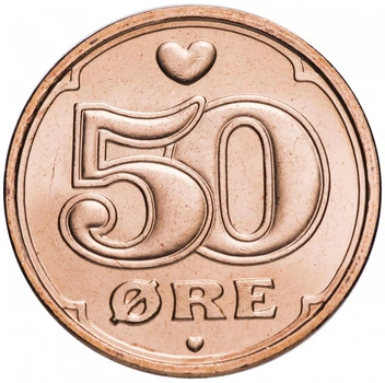 Монета Данія 50 оре 2008 UNC (KM#866.3)