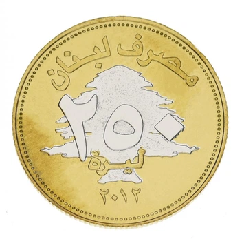 Монета Ливан 250 ливров 2012 UNC Счастливая монета