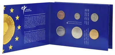 Набір монет Нідерланди набір з 6 монет 2001 UNC 5, 10, 25 центів, 1, 2,5 5 гульденів у сувенірній упаковці
