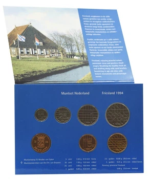 Набір монет Нідерланди набір з 6 монет 1994 UNC 5, 10, 25 центів, 1, 2,5 5 гульденів у сувенірній упаковці