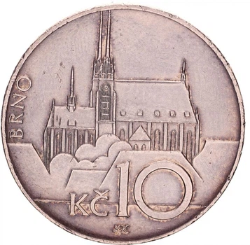 Монета Чехия 10 крон 1996-2015 G-VG