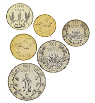 Набір монет Вануату набір з 7 монет 1999-2009 UNC 1, 2, 5, 10, 20, 50, 100 вату