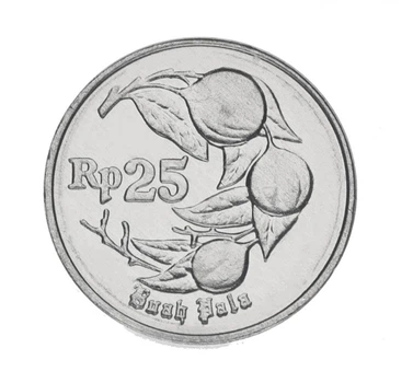Монета Индонезия 25 рупий 1991 AU-UNC