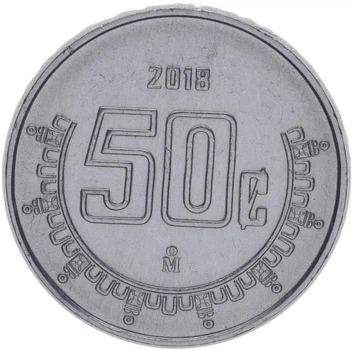 Монета Мексика 50 сентаво 2018 UNC