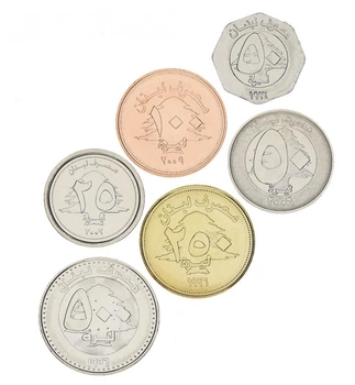 Набір монет Ліван набір з 6 монет 1996-2017 UNC 25, 50, 50, 100, 250, 500 фунтів