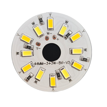 Светодиодный LED-модуль 3+3Вт, 44мм DC 5В плата для ремонта ламп 3Вт, теплый/холодный белый