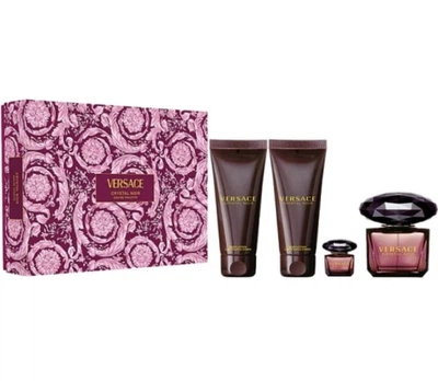 Versace Crystal Noir Набор 90 Мл Парфюмированная Вода 100 Мл Лосьон Для Тела 100 Мл Гель Для Душа 5 Мл